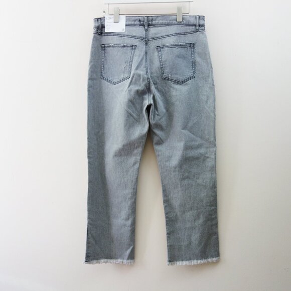 LOFT High Rise The Straight Crop Jeans in Grey Wash (W31/12) NWT! - Picture 5 of 12